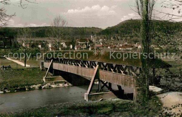 Tiengen Waldshut Holzbrücke an der Wutach