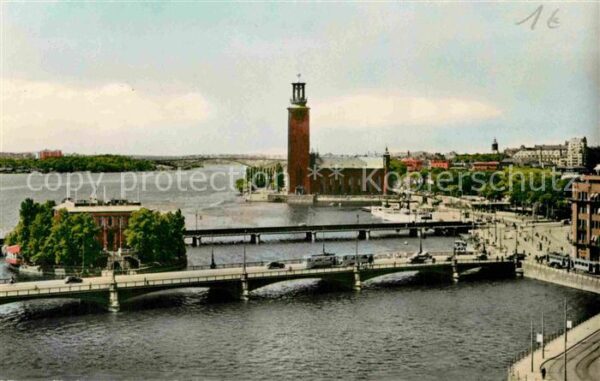Stockholm Strömsborg och Stadshuset Town Hall