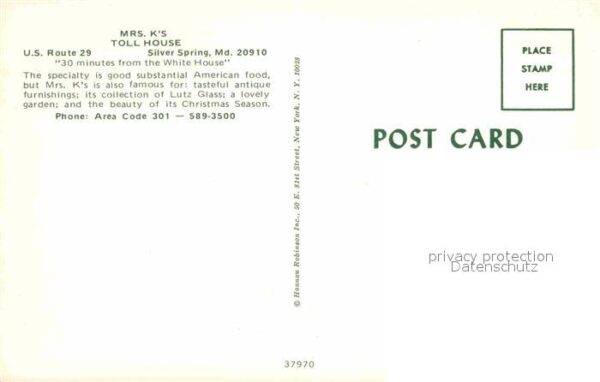 Silver Spring Maryland Mrs K's Toll House – Bild 2