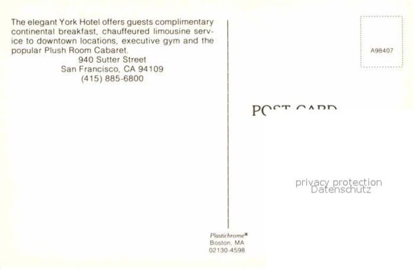 San Francisco California York Hotel – Bild 2