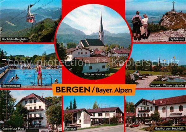 Bergen Chiemgau Hochfelln Bergbahn Gipfelkreuz Schwimmb