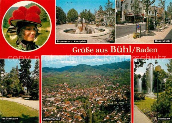 Buehl Baden Bollenhut - P O S T K A R T E -  - P O