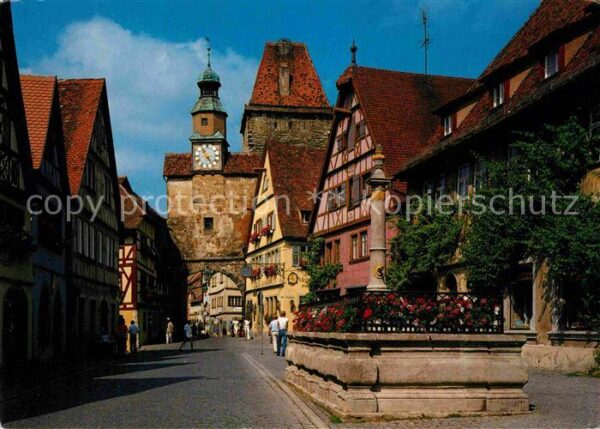 Rothenburg Tauber Röderbogen mit Markusturm Altstadt