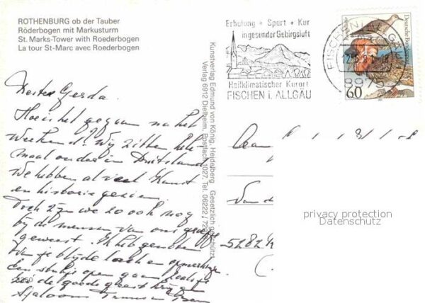 Rothenburg Tauber Röderbogen mit Markusturm Altstadt – Bild 2