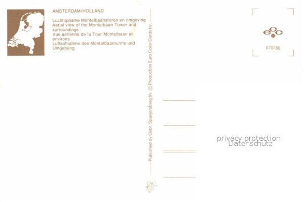 Amsterdam Niederlande Montelbaanturm und Umgebung Fliegeraufn – Bild 2