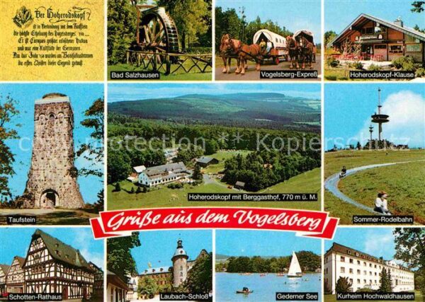 Hoherodskopf und Umgebung Berggasthof Sommerrodelbah