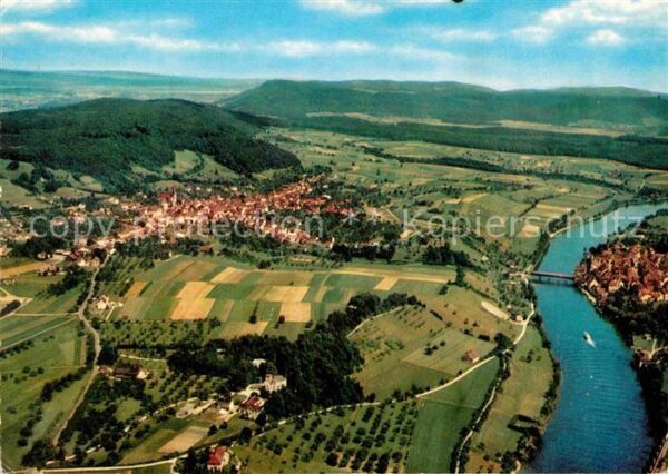 Gailingen Diessenhofen mit Schloss Rheinburg Flie