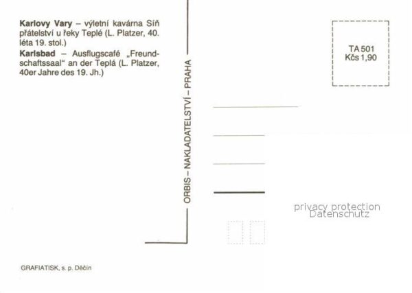 Karlovy Vary Ausflugscafe Freundschaftssaal an der T – Bild 2