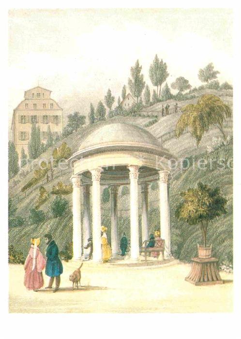 Karlovy Vary Theresienbrunnen Künstlerkarte J. Poppe