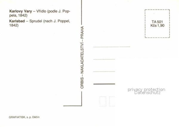 Karlovy Vary Sprudel Künstlerkarte J. Poppel – Bild 2