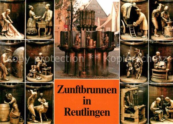 Reutlingen BW Zunftbrunnen von Bonifatius Stirnberg F