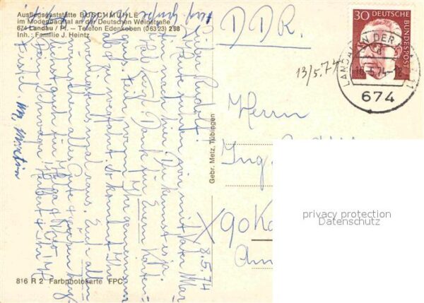 Landau Pfalz Ausflugsgaststätte Buschmühle Modenbach – Bild 2