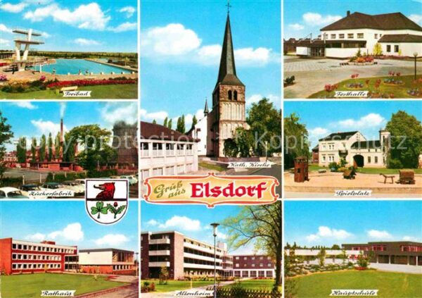 Elsdorf Rheinland Freibad Zuckerfabrik Rathaus Kirche Alt