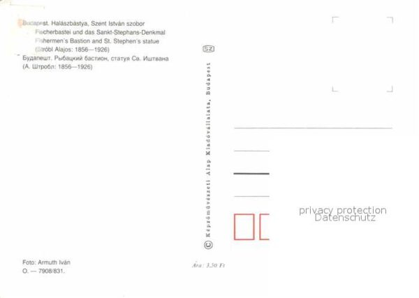 Budapest Halaszbastya Szent Istvan szobor Fische – Bild 2