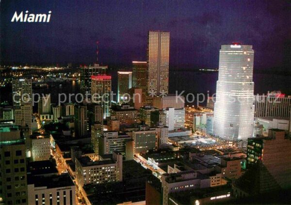 Miami Florida Skyline at night