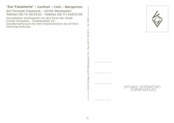 Wiesbaden Zur Fasanerie Gasthof Cafe Biergarten T – Bild 2