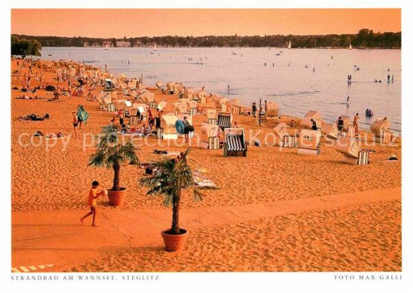 Steglitz Strandbad am Wannsee Postkarte aus Hare