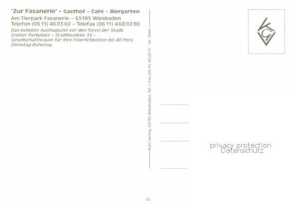 Wiesbaden Zur Fasanerie Gasthof Cafe Biergarten T – Bild 2
