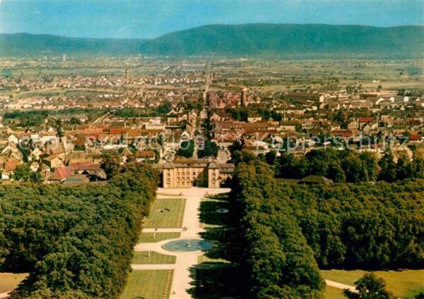 Schwetzingen Schlossagarten Fliegeraufnahme