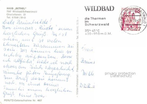 Wildbad Schwarzwald Kurheim Bethel Gästehaus – Bild 2