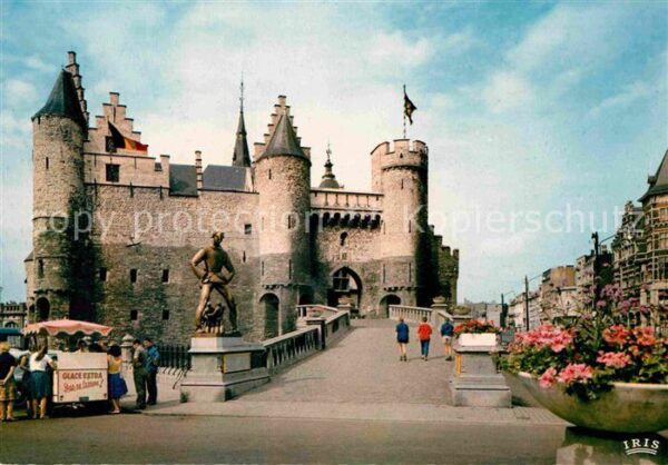 Antwerpen Anvers Het Steen legendarisch beeld Lange Wapp
