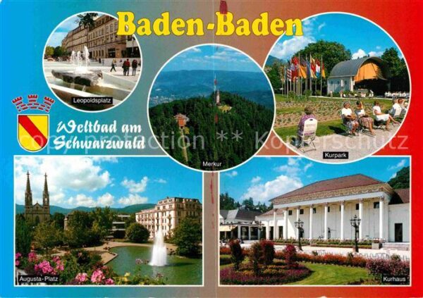 Baden-Baden Leopoldsplatz Kurhaus Augusta-Platz Mer