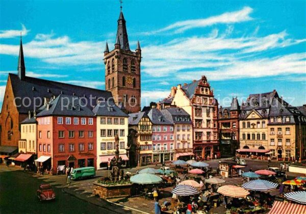 Trier Hauptmarkt Petrusbrunnen St. Gangolph