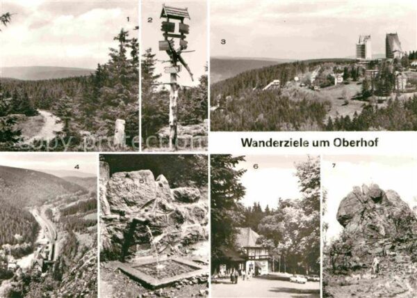 Oberhof Thueringen Rennsteig Wanderwegweiser Interhotel Pa