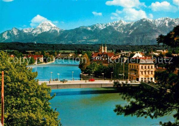 Villach Kaernten Draubrücke Mittagskogel