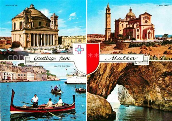 Malta Mosta Dome Ta Pinu Gozo Maltese Dghaisa