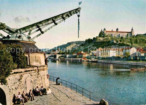 Wuerzburg Alter Kranen Festung Marienberg