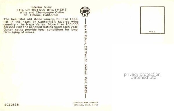 St Helena California The Christian Brothers Wine and Champag – Bild 2
