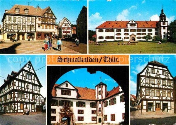 Schmalkalden Fachwerk Altmarkt Schloß-Wilhelmsburg S