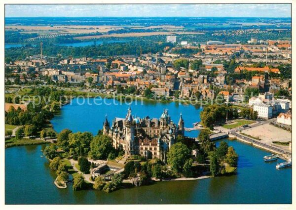 Schwerin Mecklenburg Fliegeraufnahme Schloß
