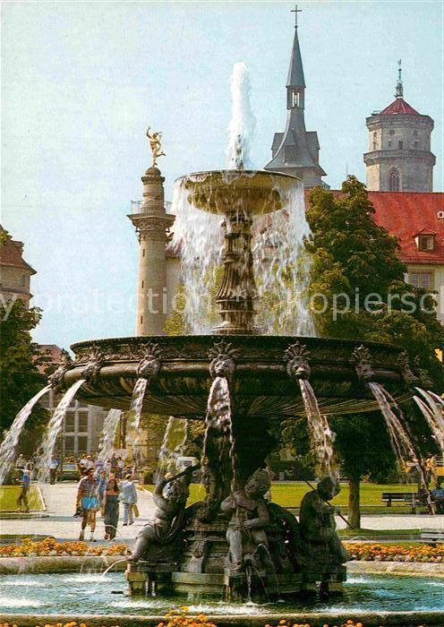 Stuttgart Schloßplatz Brunnen