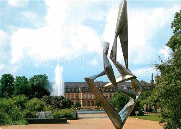 Stuttgart Neues Schloß Schloßgarten Plastik von B