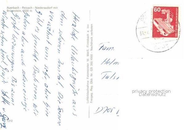 Niederaudorf Fliegeraufnahme Auerbach Reisach Brünns – Bild 2