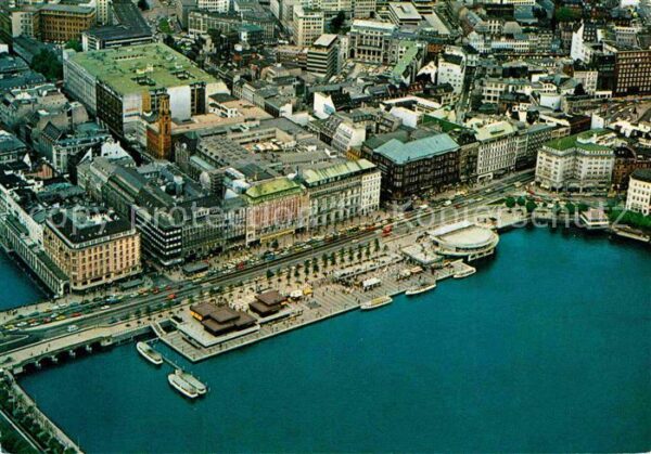 Hamburg Fliegeraufnahme Jungfernstieg mit Binne