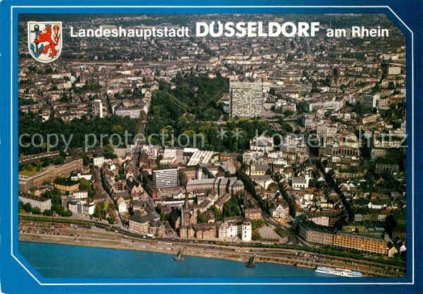 Duesseldorf Fliegeraufnahme mit Rhein