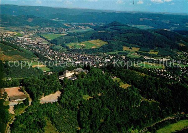 Bad Laasphe Fliegeraufnahme mit Schloß Wittgenstein