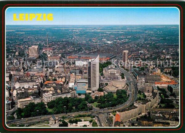 Leipzig Fliegeraufnahme Messestadt