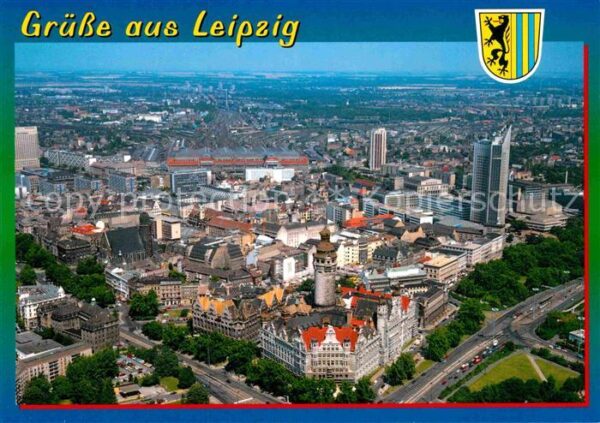 Leipzig Fliegeraufnahme Messestadt