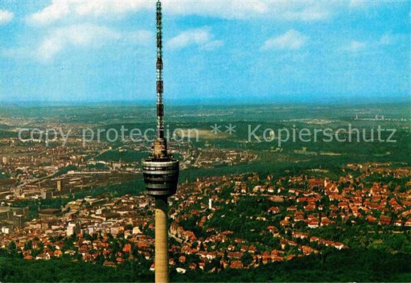 Stuttgart Fliegeraufnahme Fernsehturm