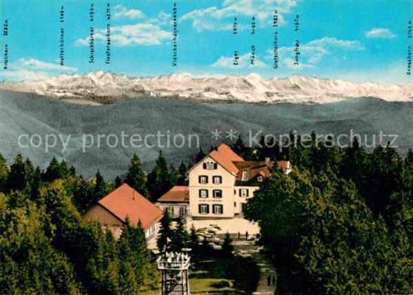 Hochblauen Hotel Hochblauen mit Alpenkette