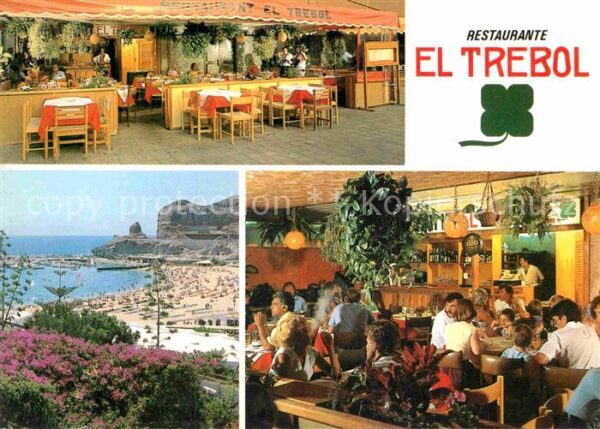 Puerto Rico Gran Canaria Restaurant El Trebol Strand