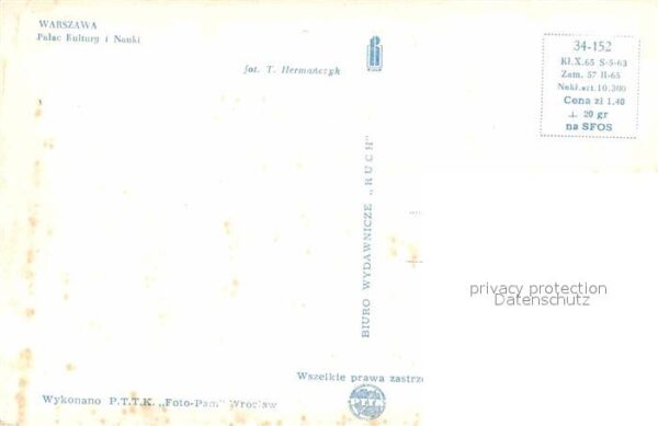 Warszawa Palac Kultury i Nauki – Bild 2