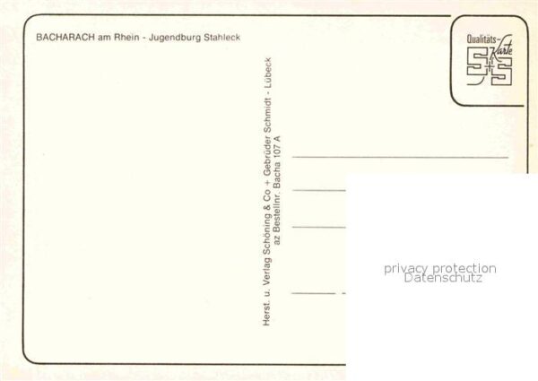 Bacharach Rhein Jugendburg Stahleck – Bild 2