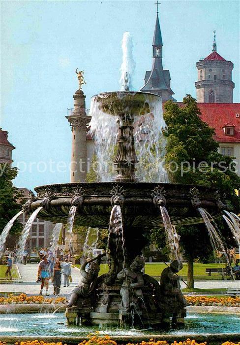 Stuttgart Schloßplatz Brunnen