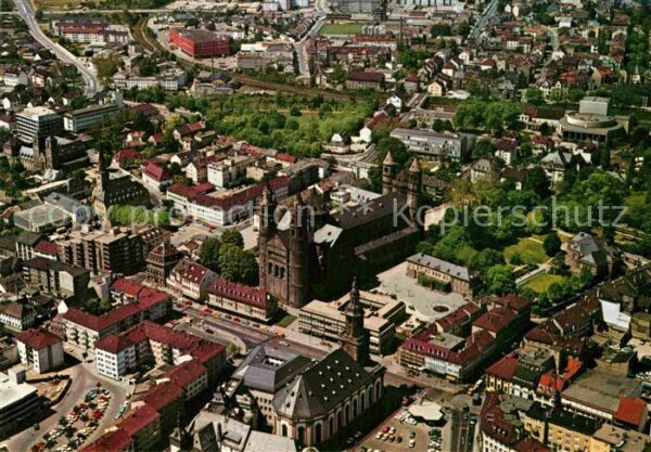 Worms Rhein Fliegeraufnahme Dom