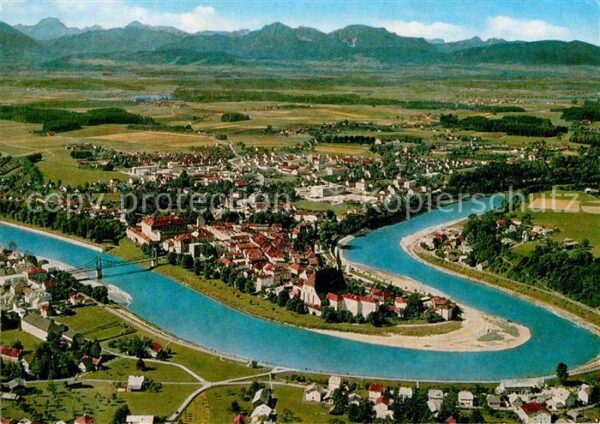 Laufen Salzach Fliegeraufnahme